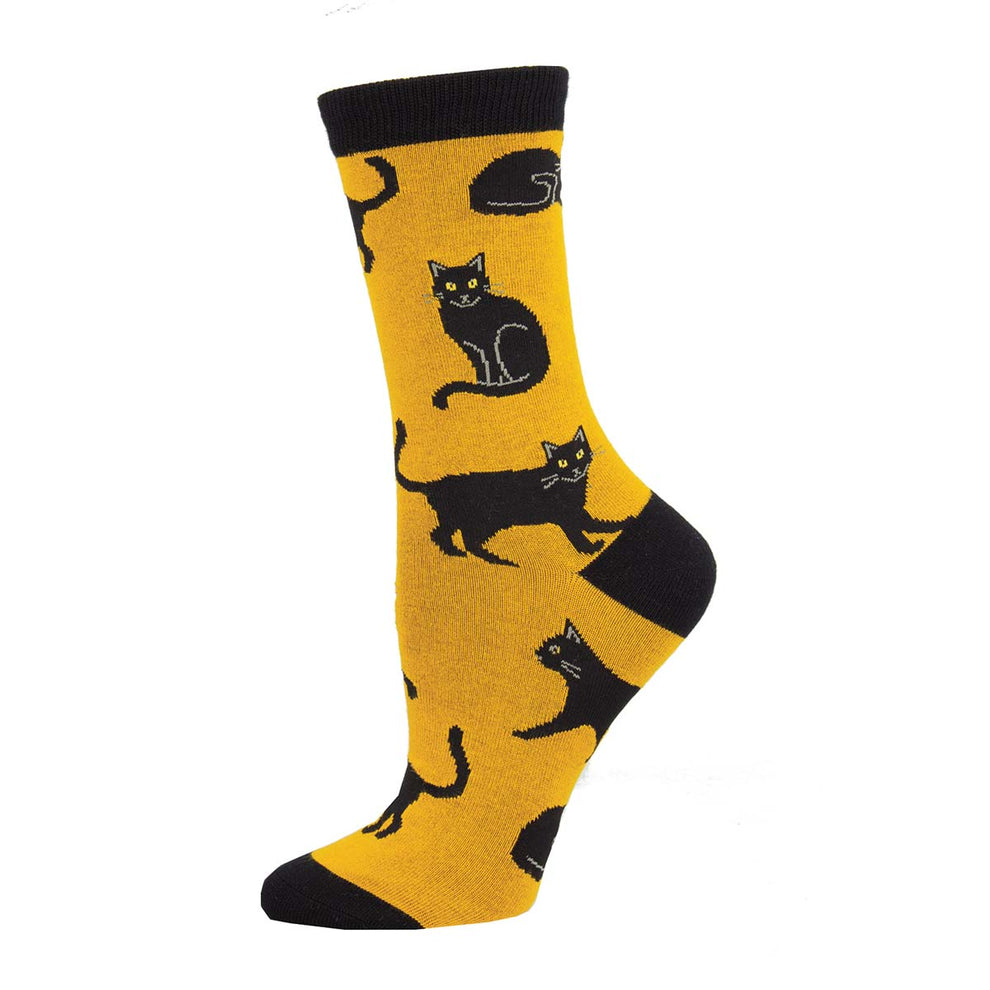 Women's Black Cat Bamboo Socks