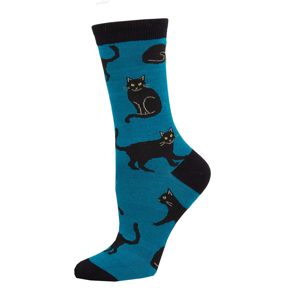 Women's Black Cat Bamboo Socks