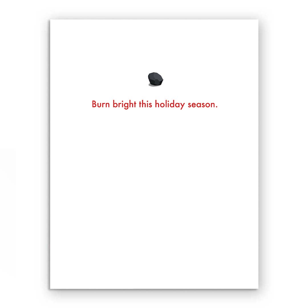 Coal Christmas Greeting Card