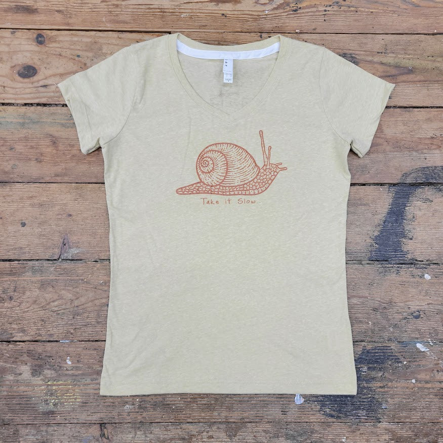 Snail Neck Ladies Snail V-neck