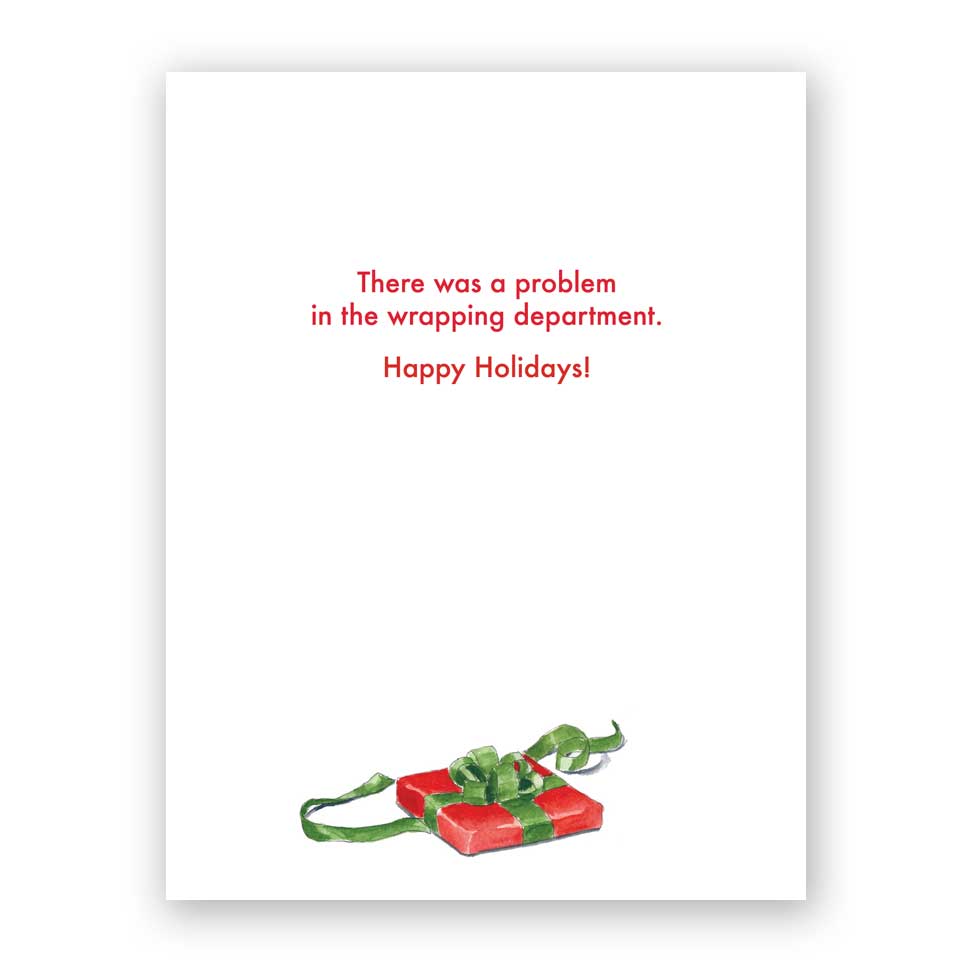 Cat in Christmas Box Greeting Card