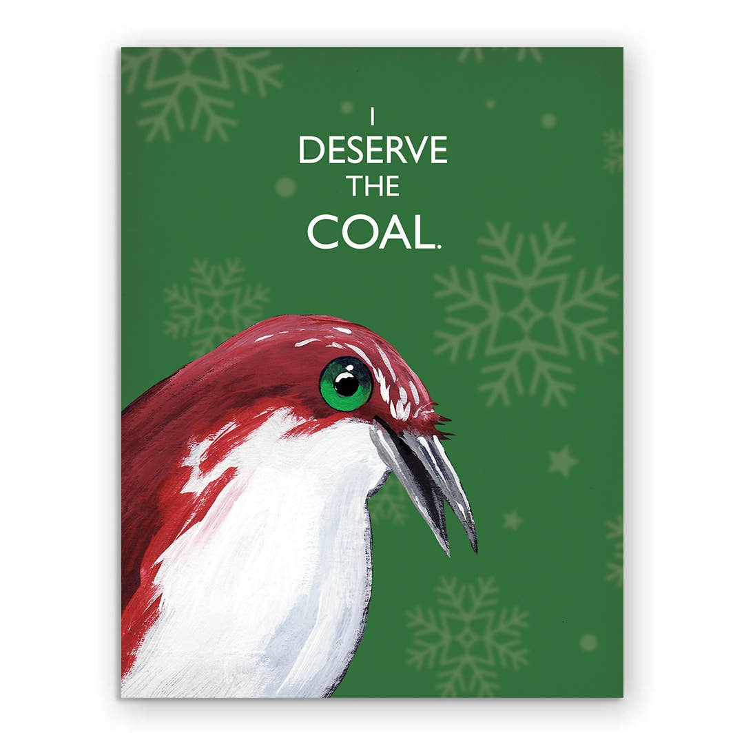 Coal Christmas Greeting Card