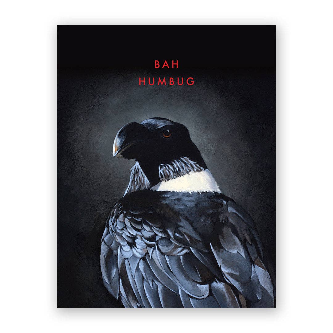 Bah Humbug Raven Holiday Card