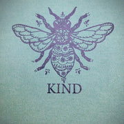 A close-up of the Bee Kind design.