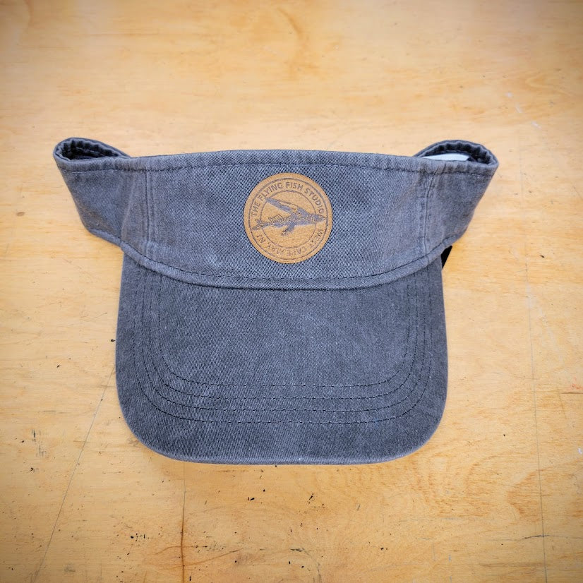 Leather Round Flying Fish Patch Visor