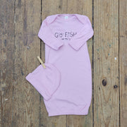 Light pink layette featuring a 'Go Fish! Cape May' design on the front.